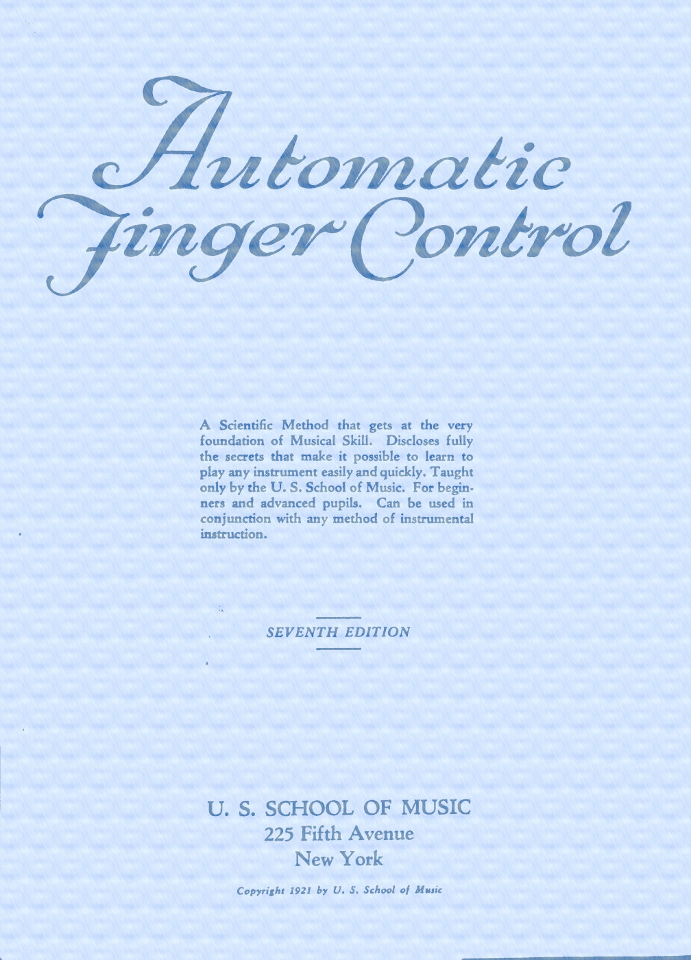 Automatic finger control&#10;Seventh Edition