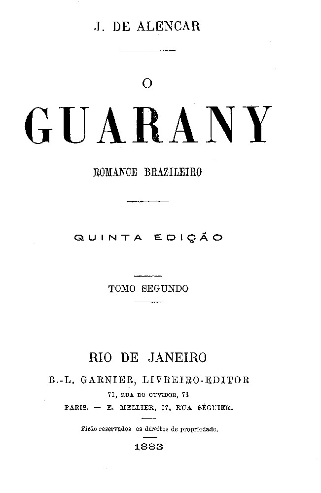 O Guarany: romance brazileiro, Vol. 2 (of 2)