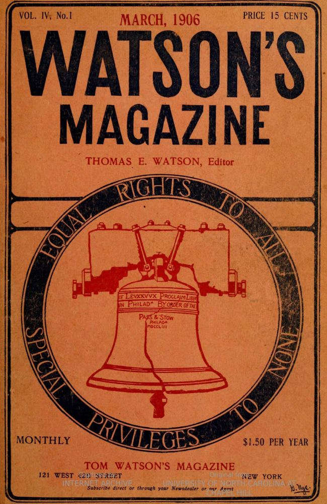 Watson's Magazine, Vol. IV, No. 1, March, 1906