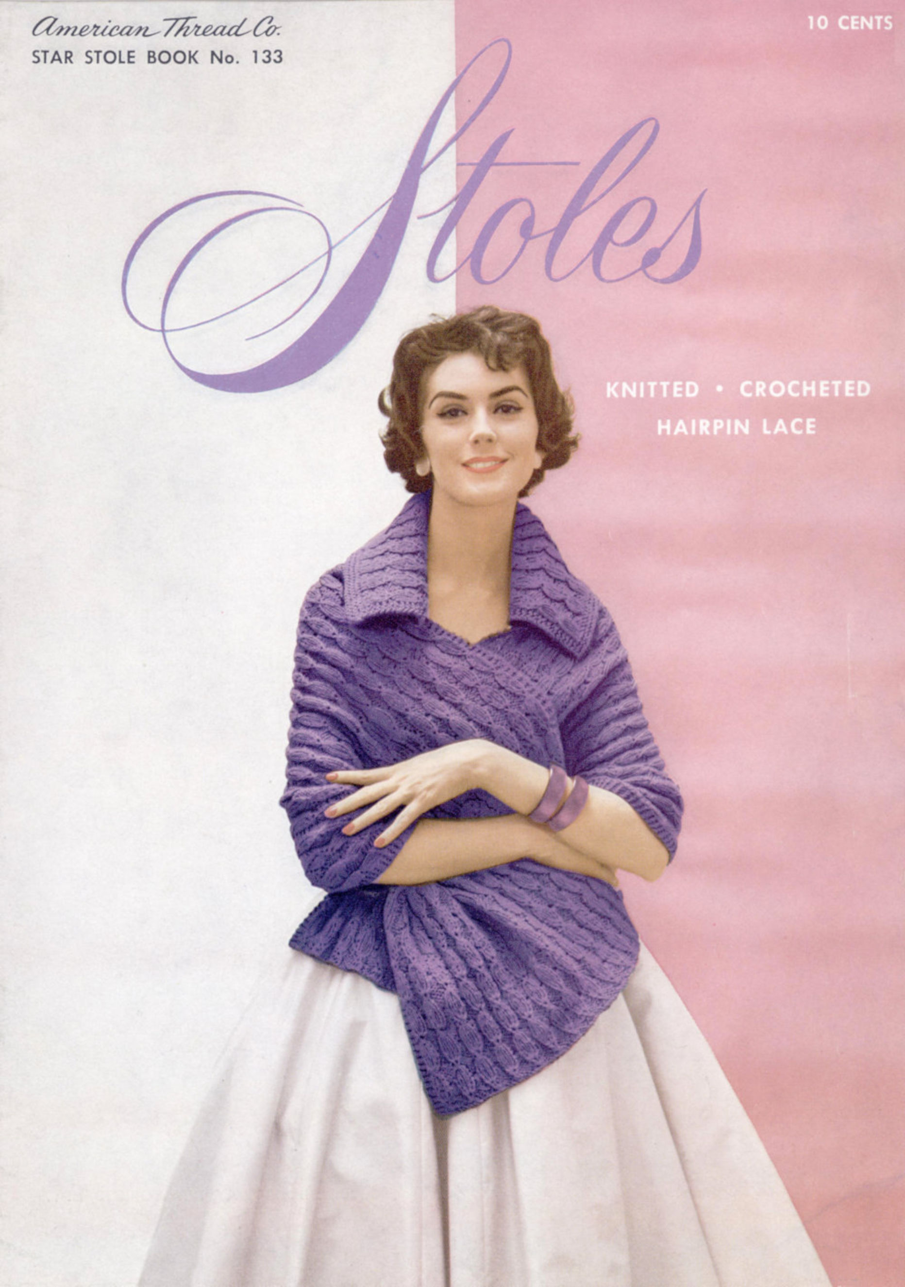 Stoles: Knitted; Crocheted; Hairpin Lace
