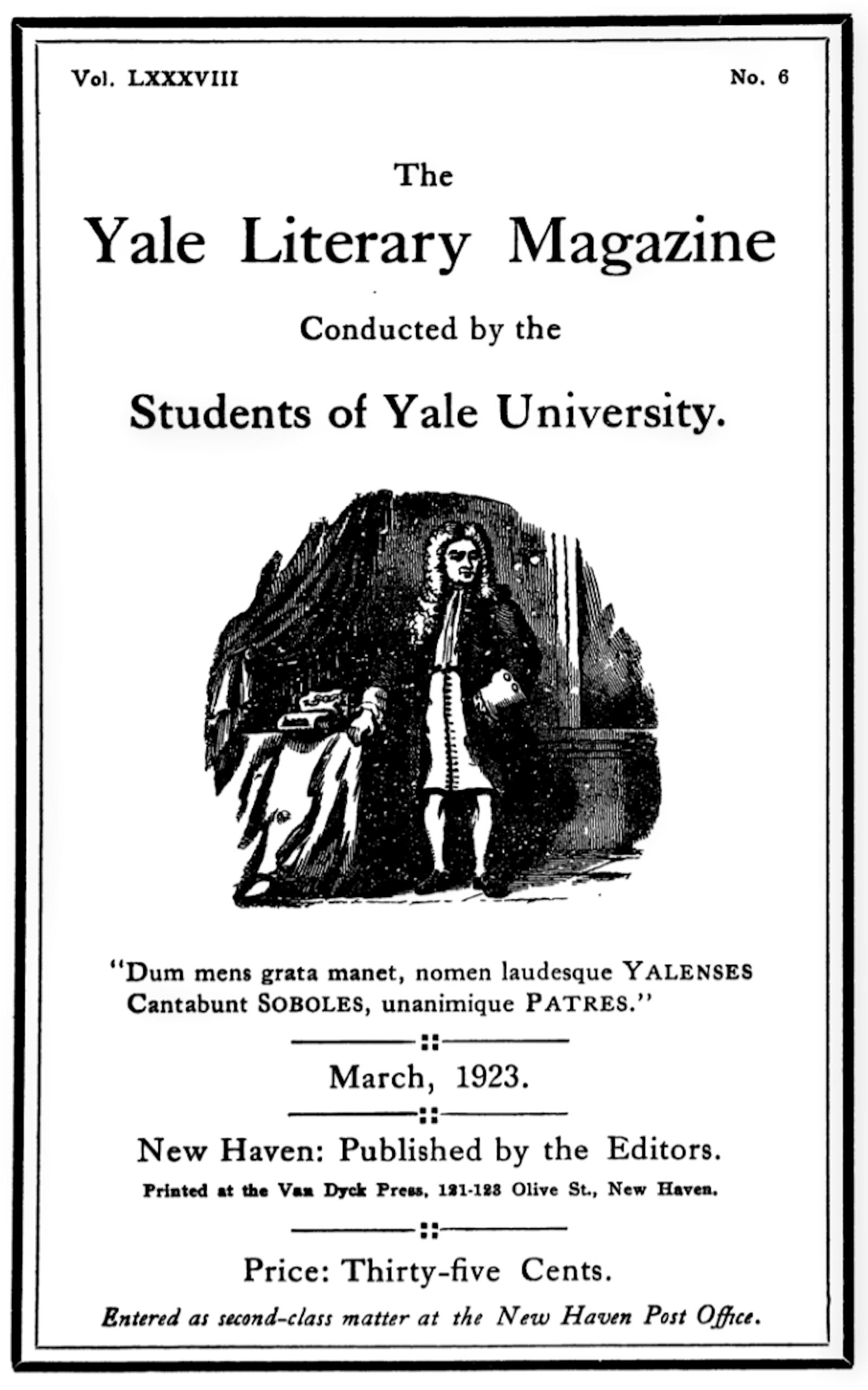 The Yale Literary Magazine (Vol. LXXXVIII, No. 6, March 1923)