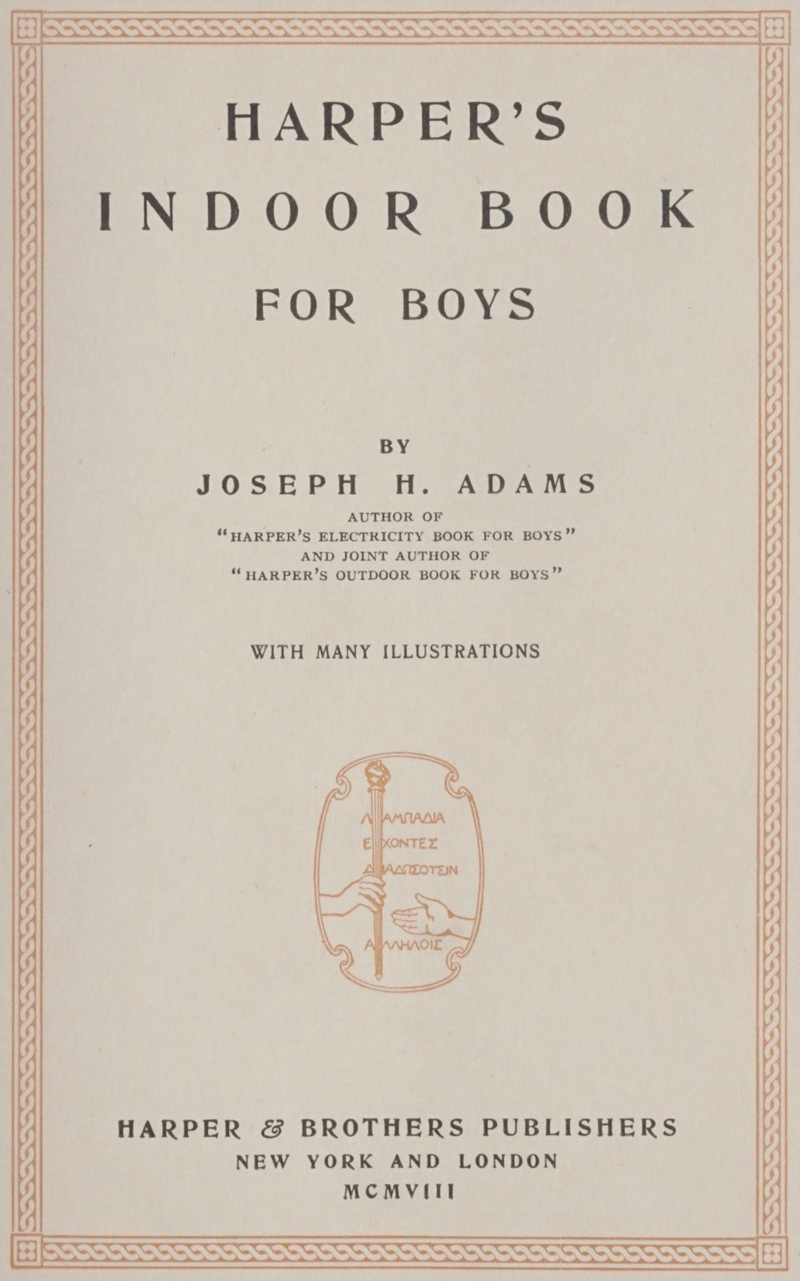 Harper's indoor book for boys