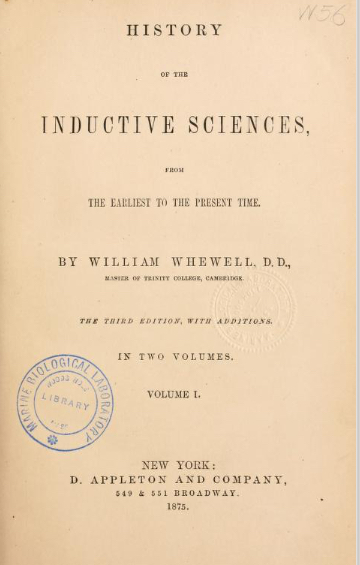 History of the inductive sciences, from the earliest to the present time