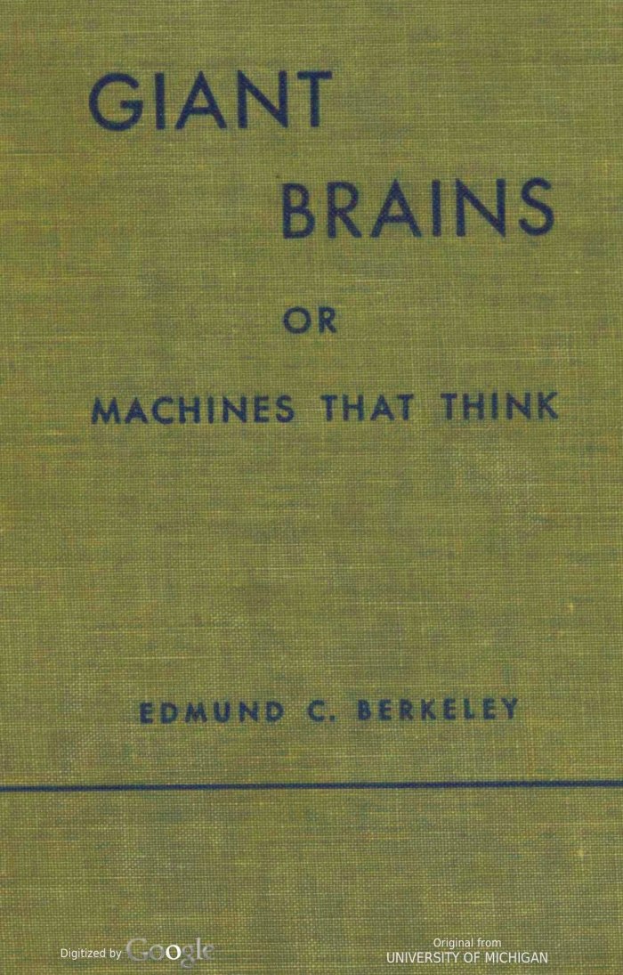 Giant brains; or, Machines that think