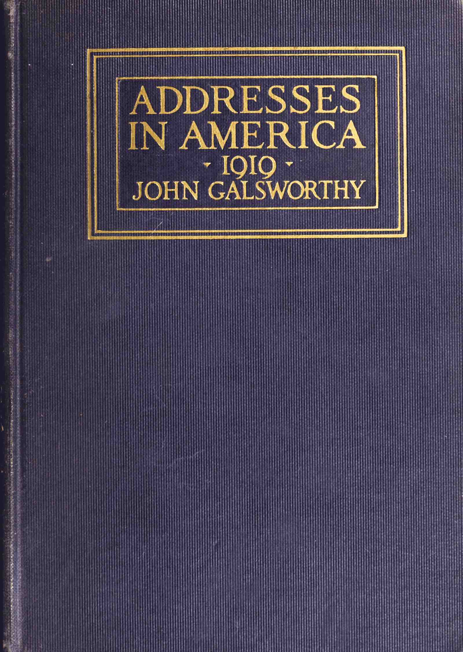 Addresses in America, 1919