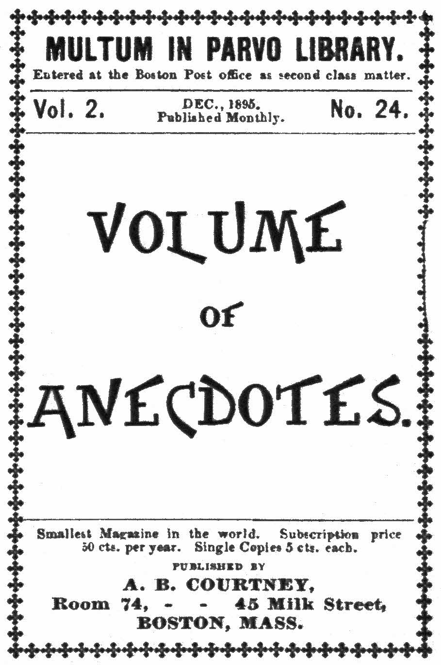 Volume of anecdotes