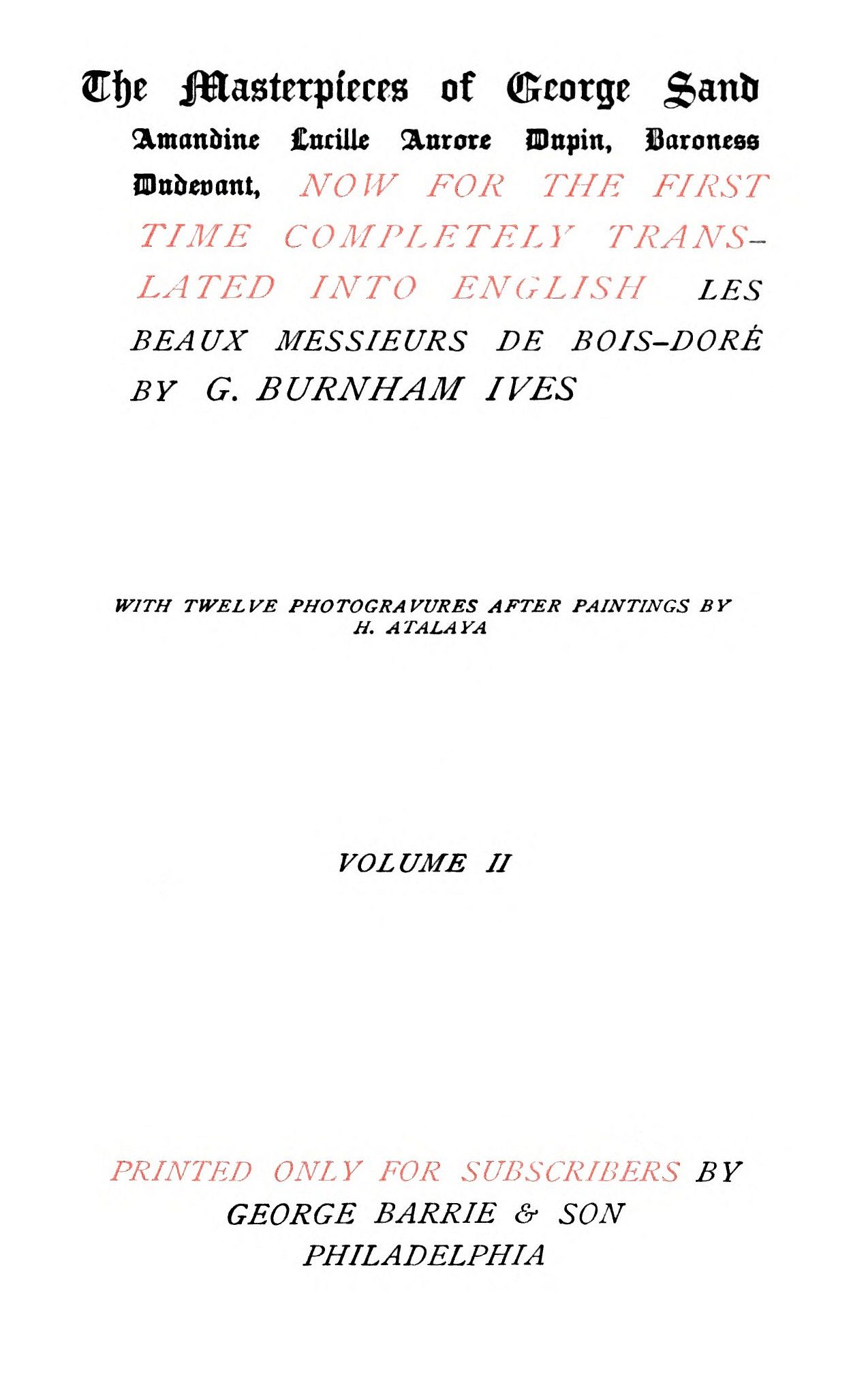 Les beaux messieurs de Bois-Doré Vol. 2 (of 2)