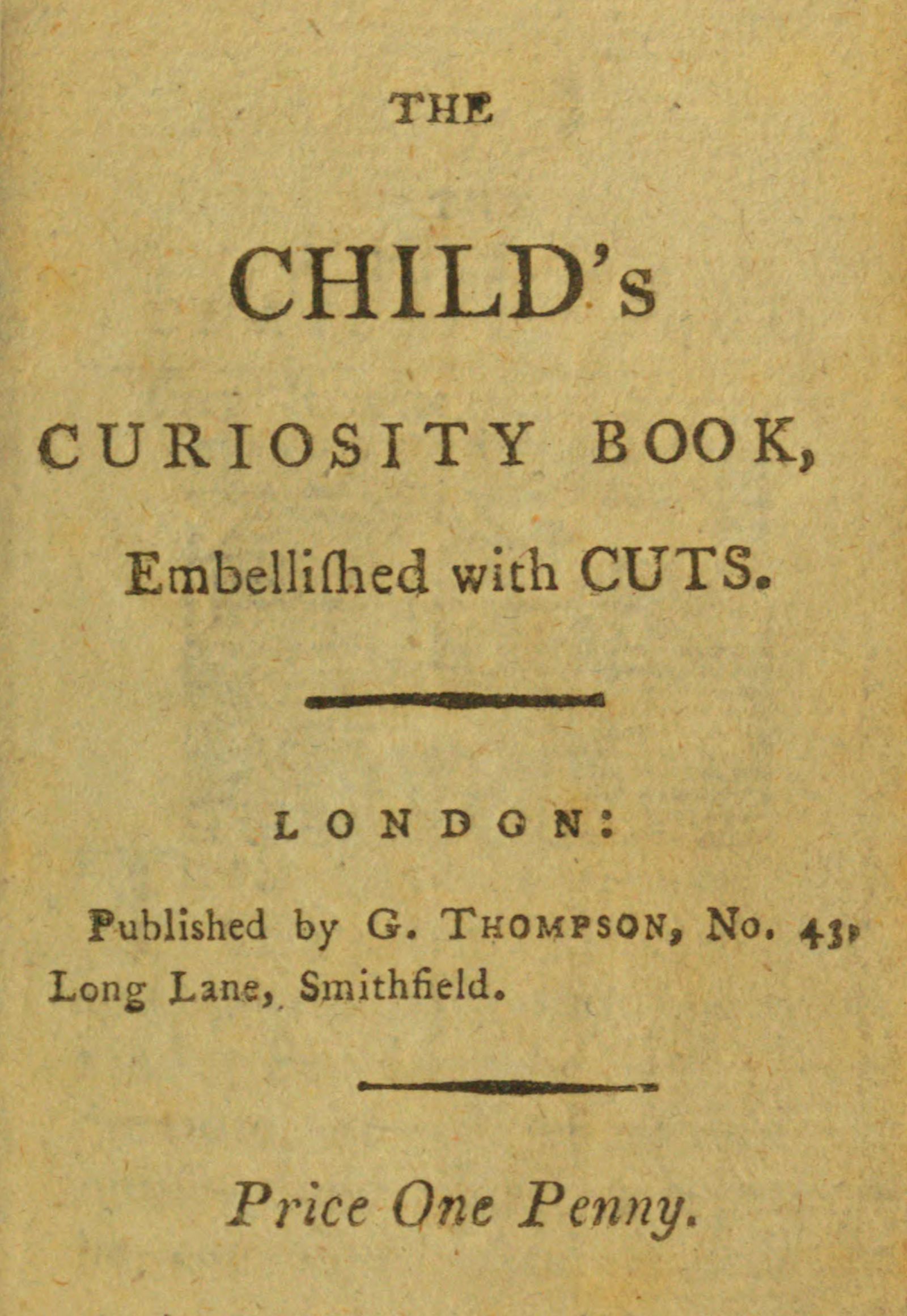 The child's curiosity book, embellished with cuts.