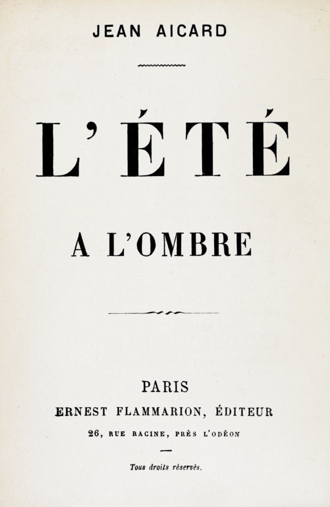 L'Été à l'ombre