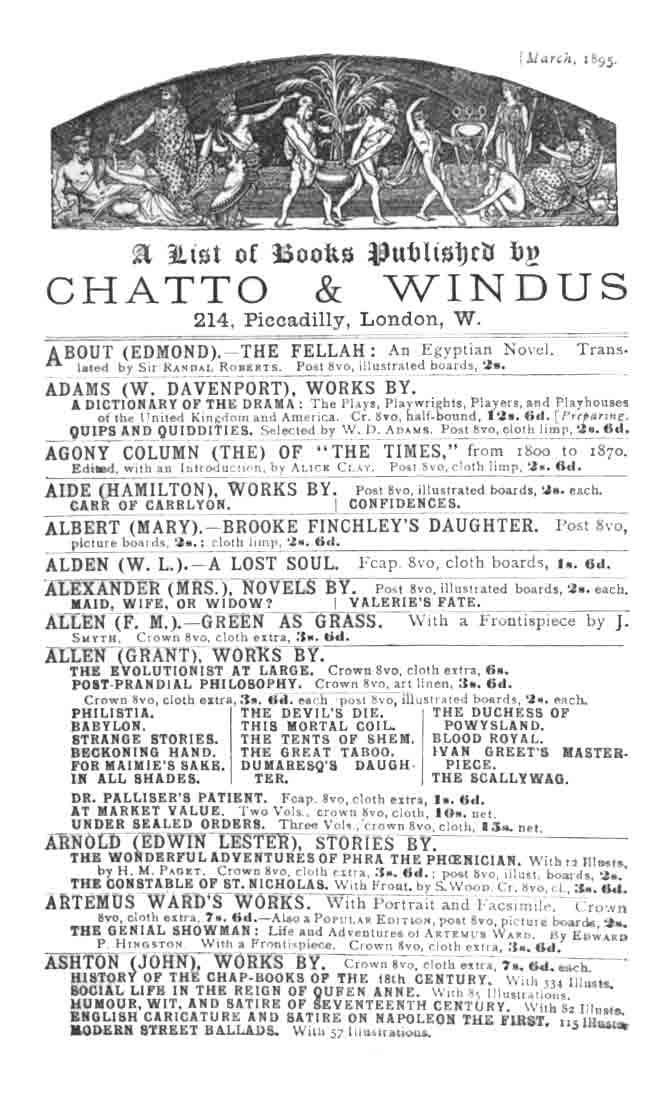 A list of books published by Chatto & Windus