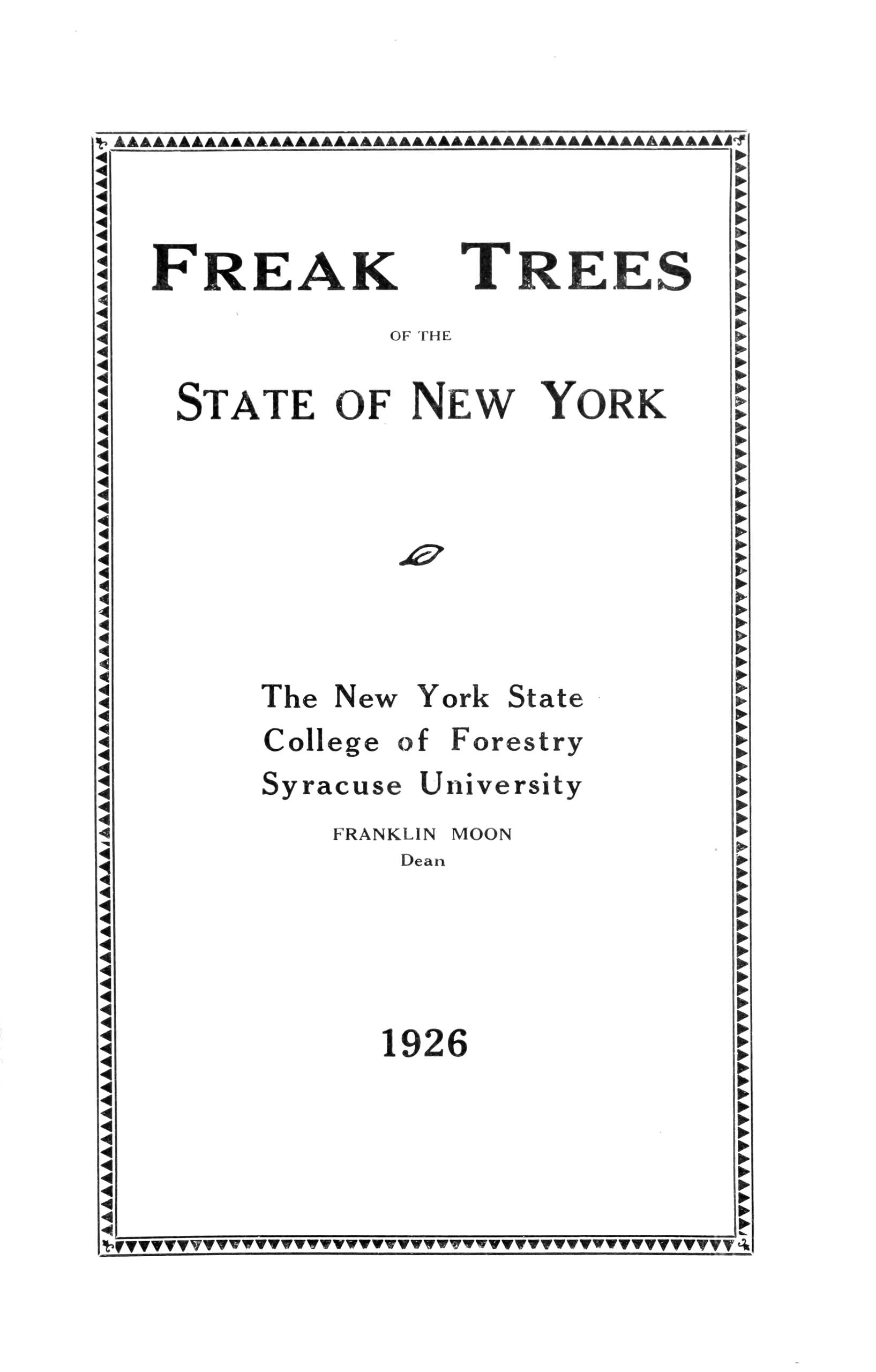 Freak trees of the State of New York