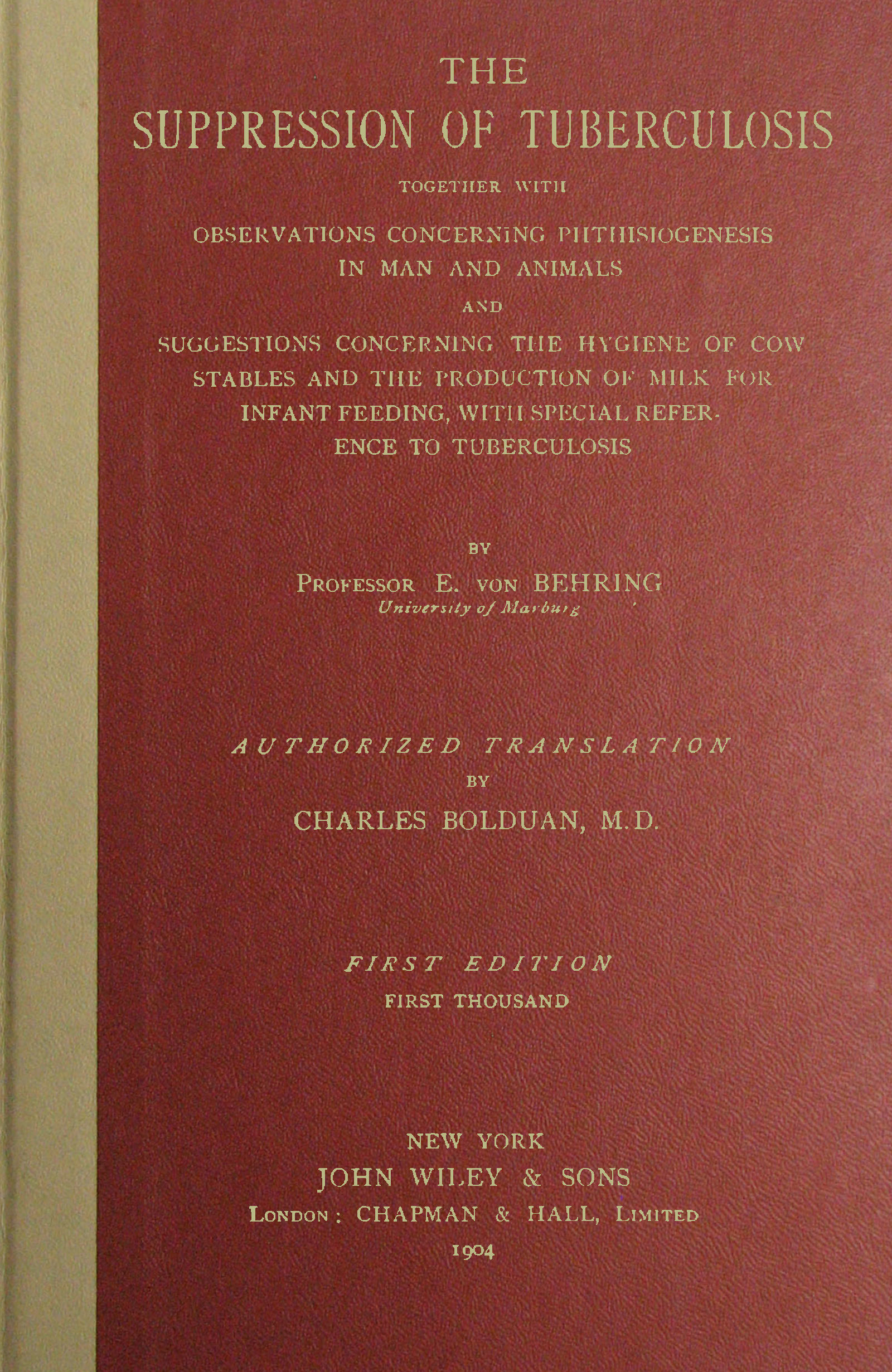 The suppression of tuberculosis&#10;