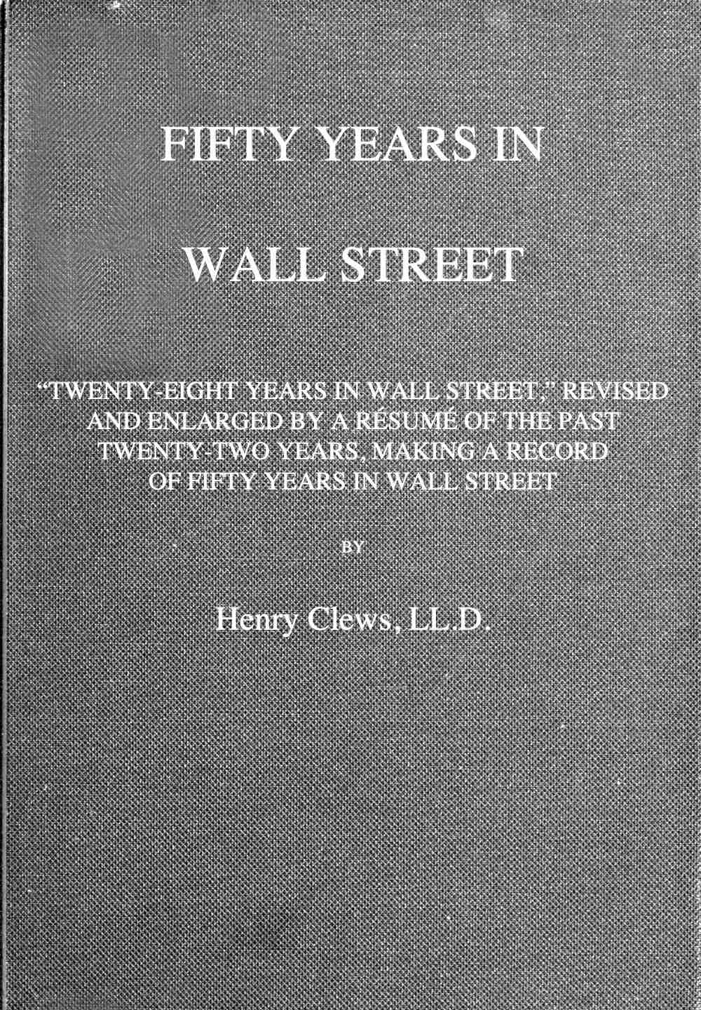 Fifty years in Wall Street
