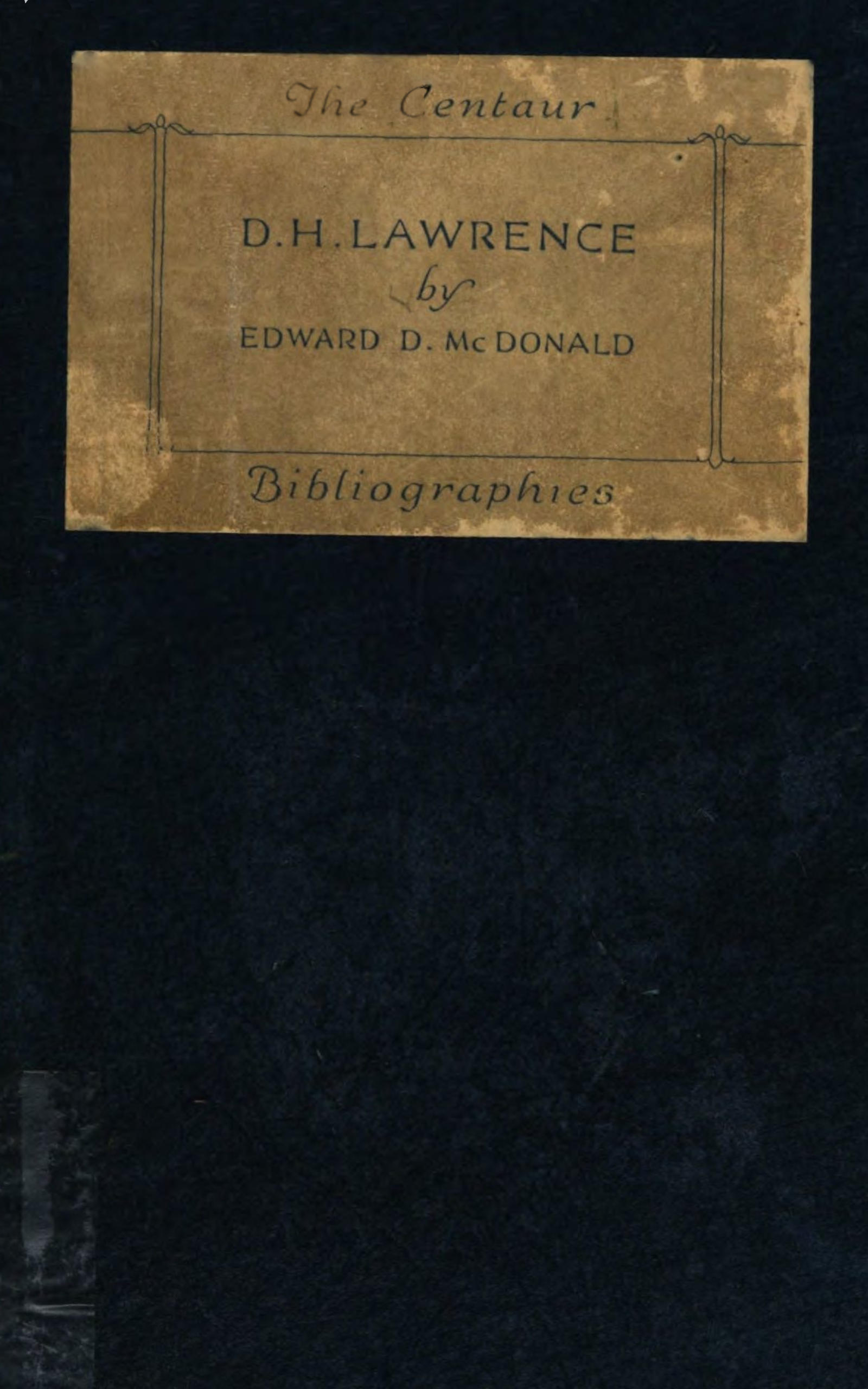 D. H. Lawrence'ın Yazıları Bibliyografyası