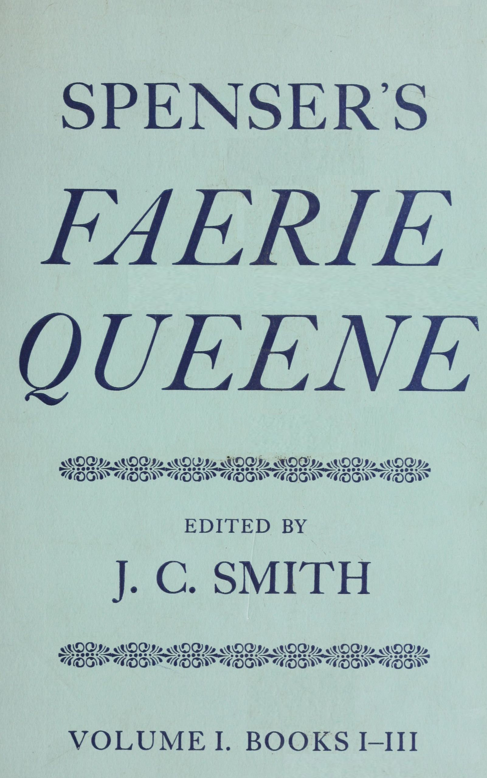 Spenser's Faerie Queene, Vol. 1 (of 2)