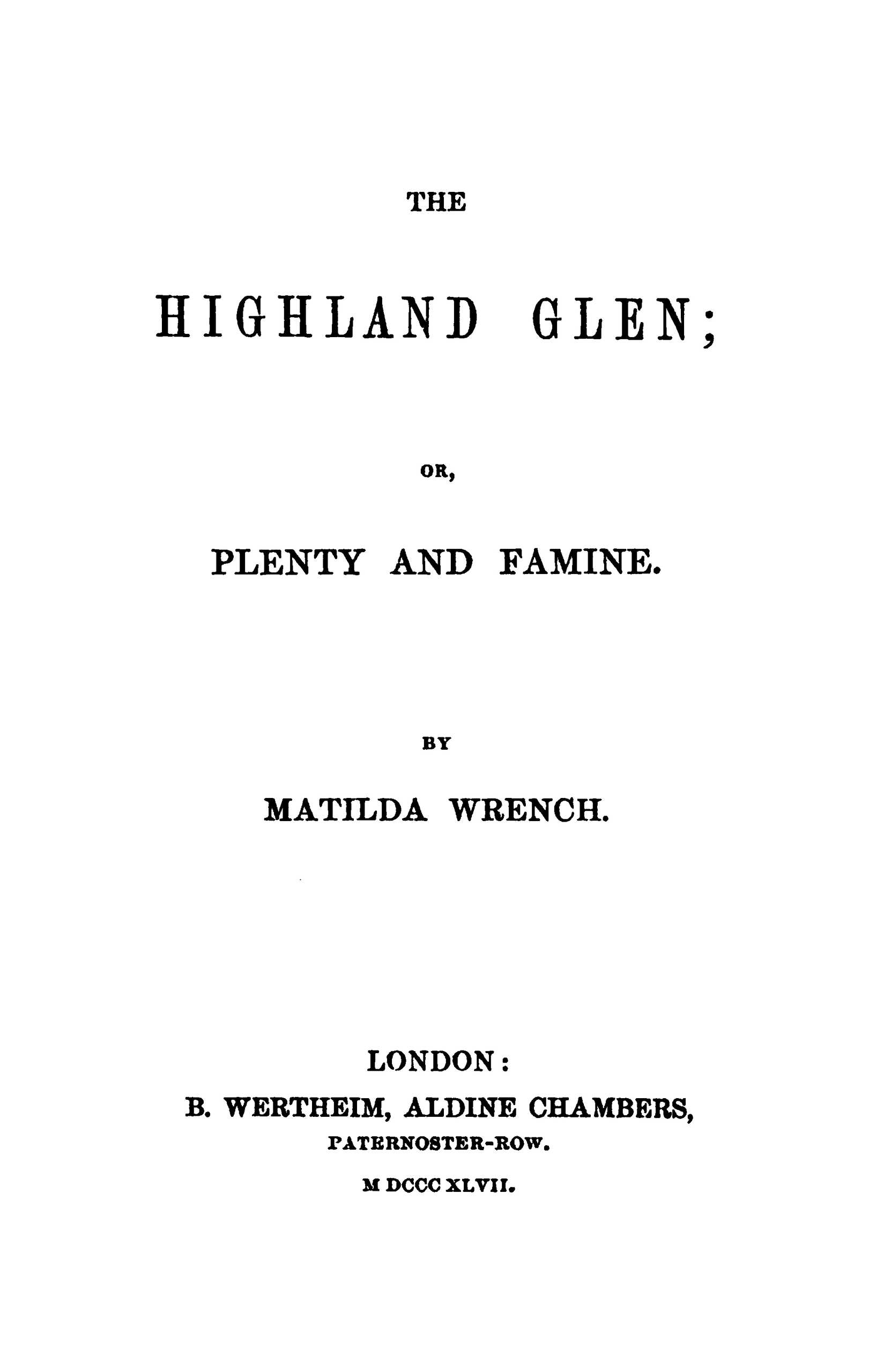 The Highland glen