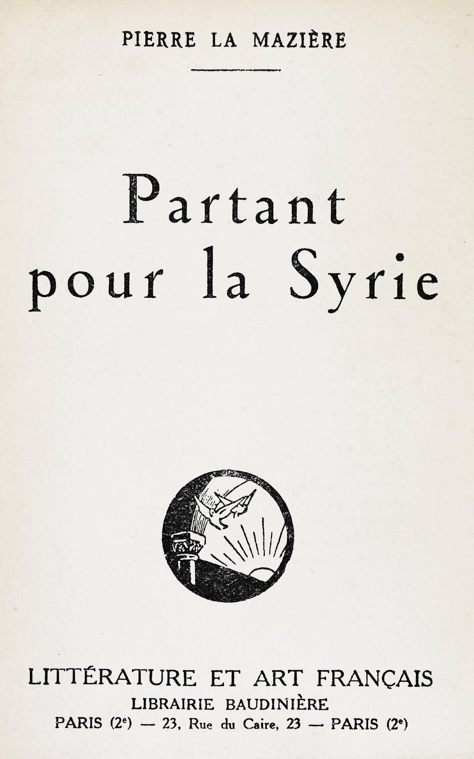 Partant pour la Syrie