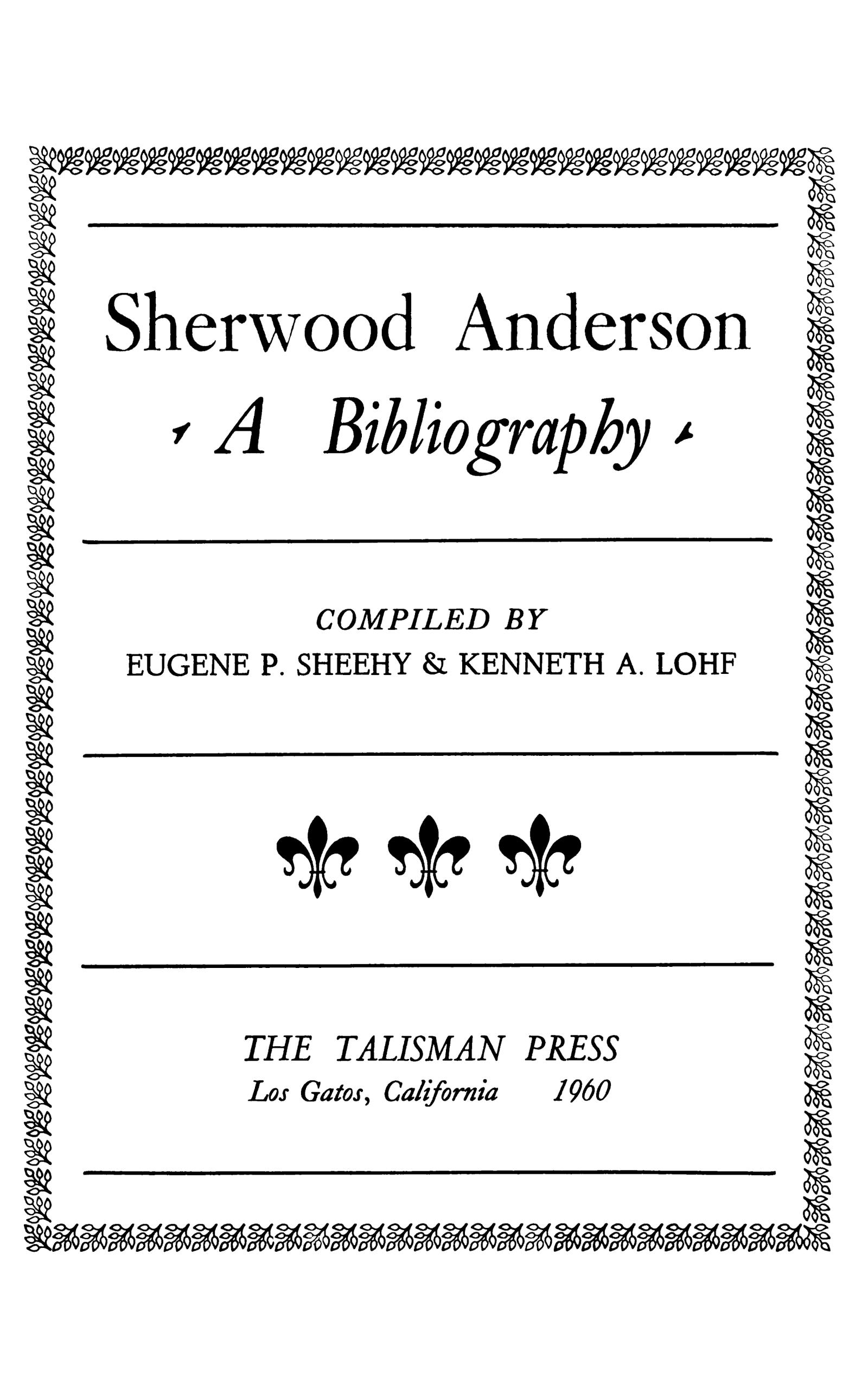 Sherwood Anderson