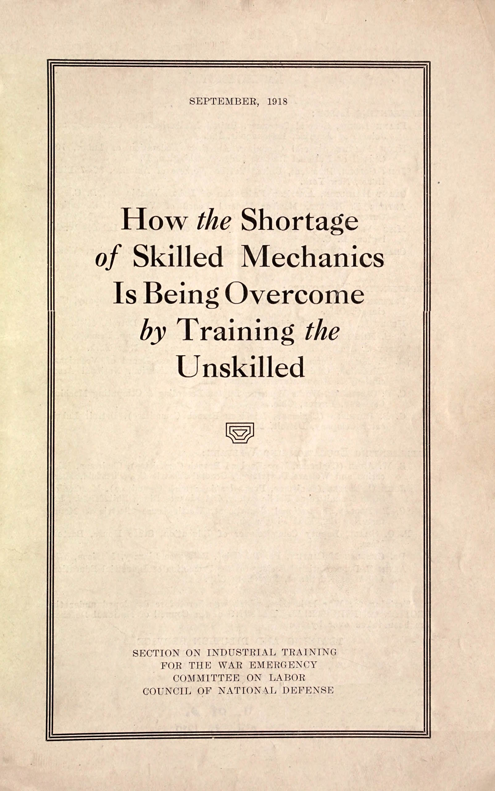 How the shortage of skilled mechanics is being overcome by training the unskilled