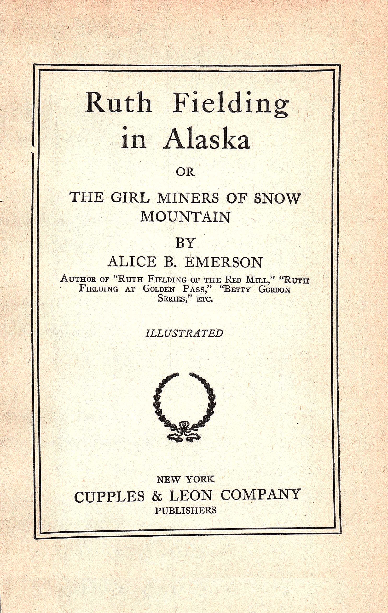 Ruth Fielding in Alaska