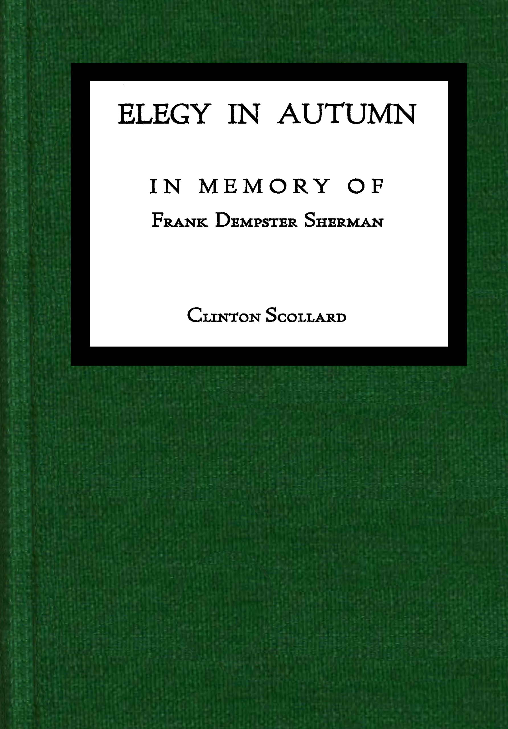 Elegy in Autumn