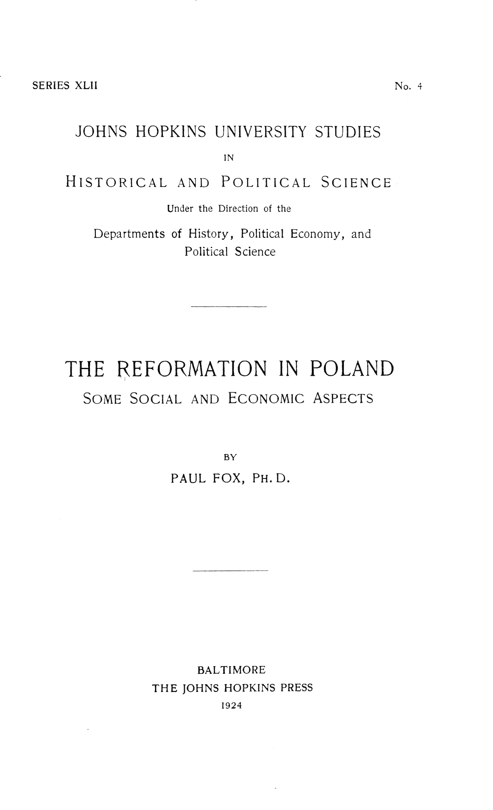 The reformation in Poland